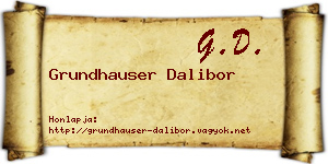 Grundhauser Dalibor névjegykártya